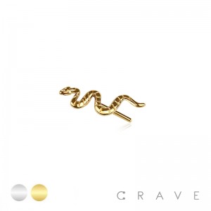 316L SURGICAL STEEL THREADLESS PUSH IN SNAKE TOP PART